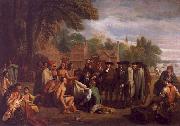 Benjamin West William Penn s Treaty with the Indians USA oil painting artist